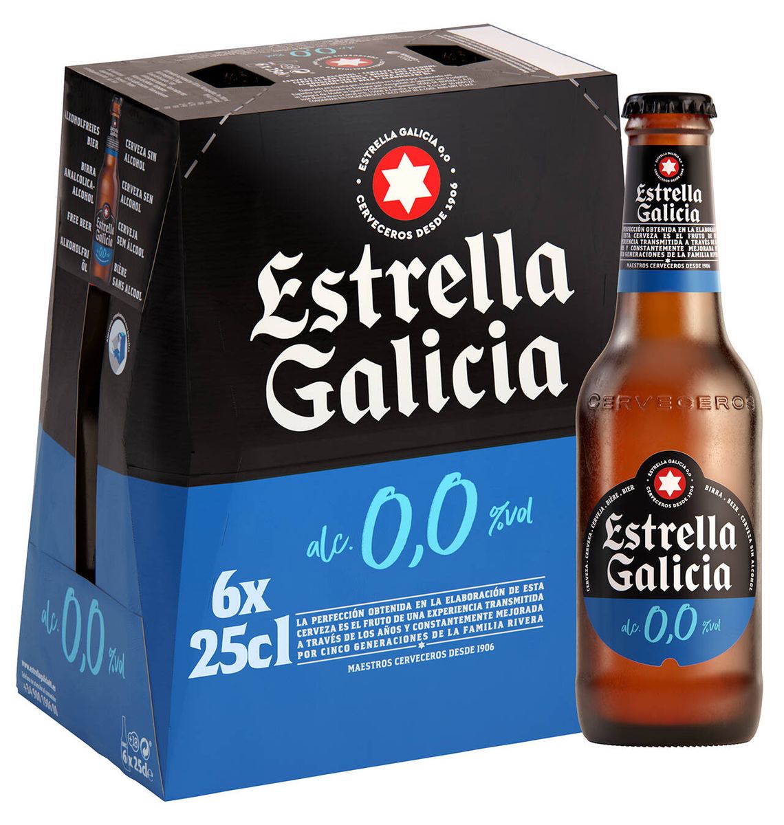 CERVESA E GALICIA 0,0 25cl x6