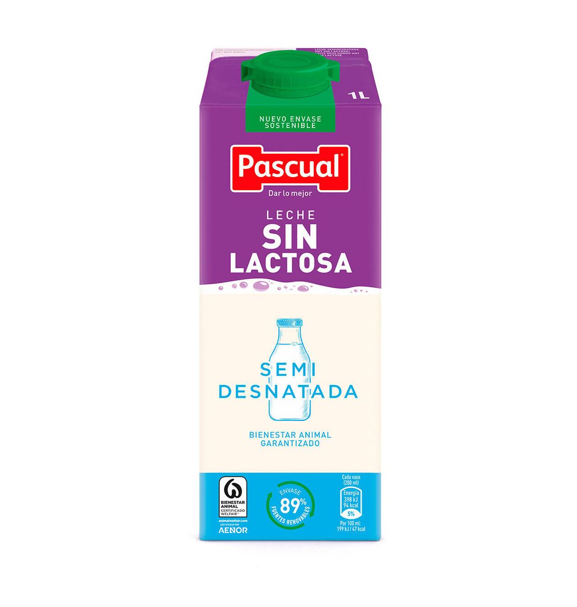 LLET SEMI S/LACTOSA PASCUAL 1L