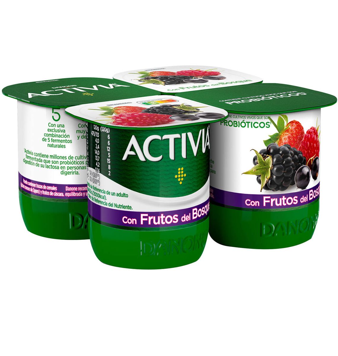 IOG ACTIVIA AMB FRUIT BOSC 4x 120g