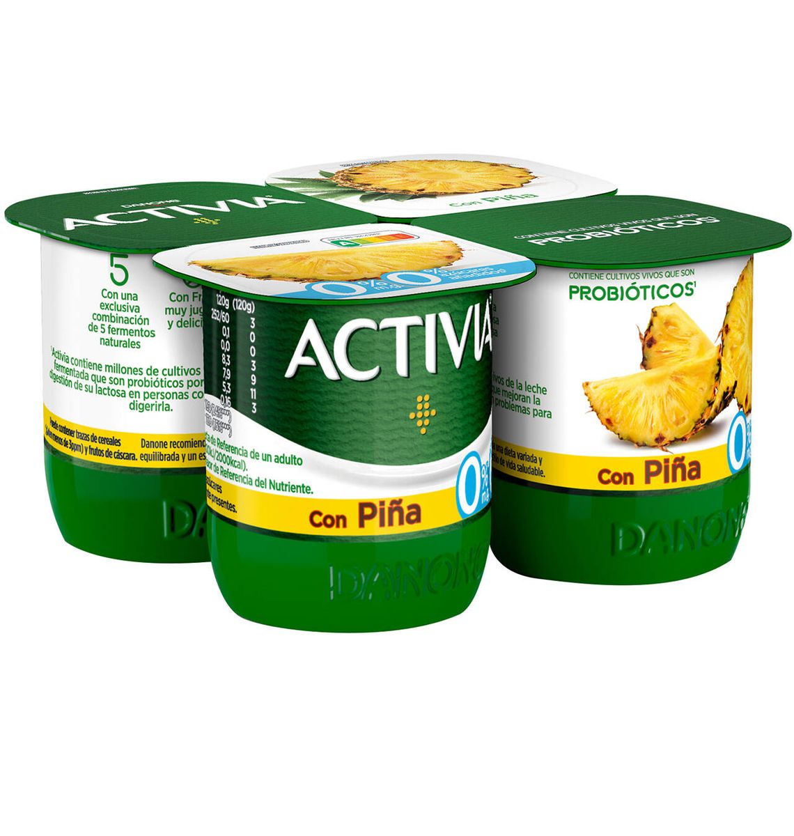 IOG ACTIVIA PINYA 0% 4x120g