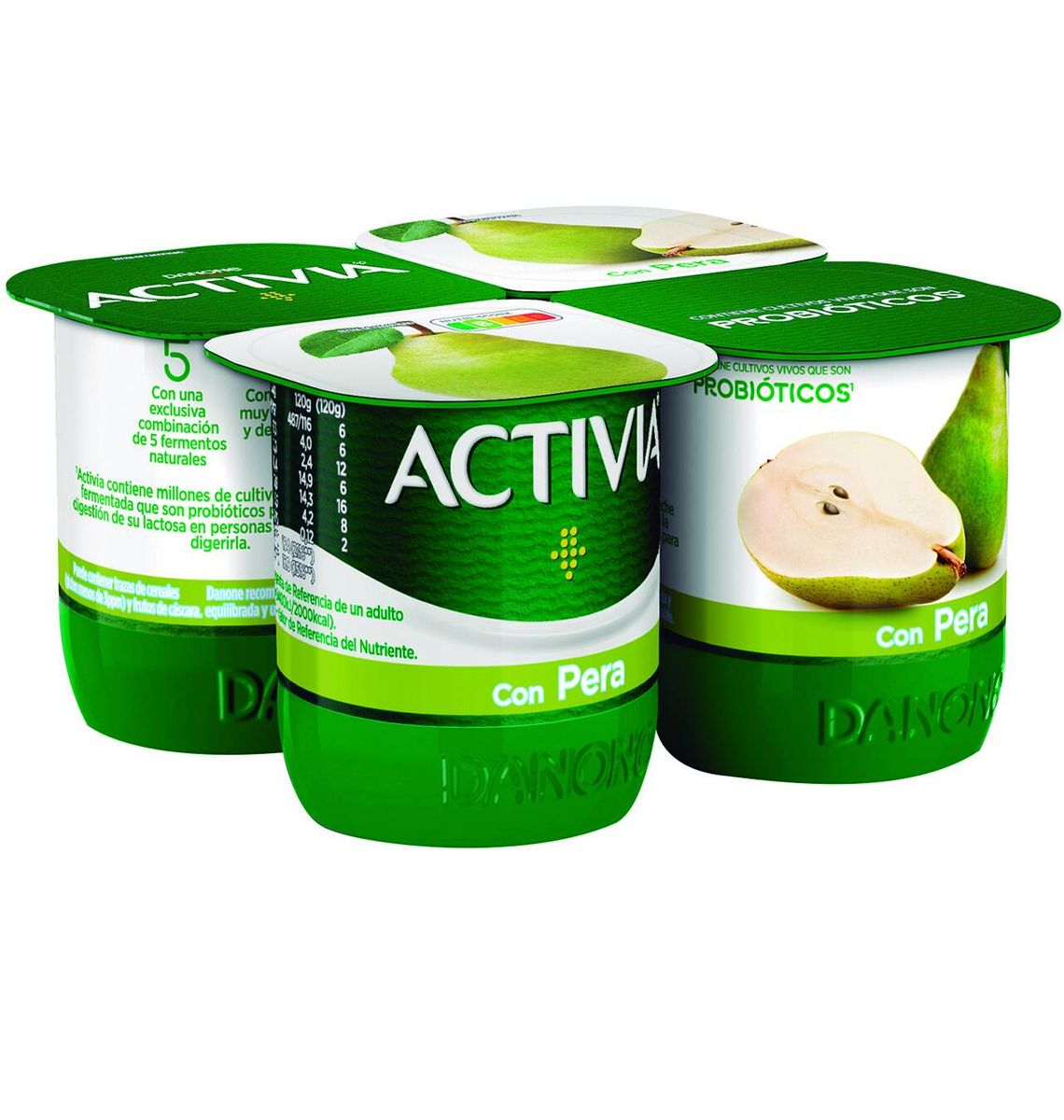 IOG ACTIVIA AMB PERA 4x 120g