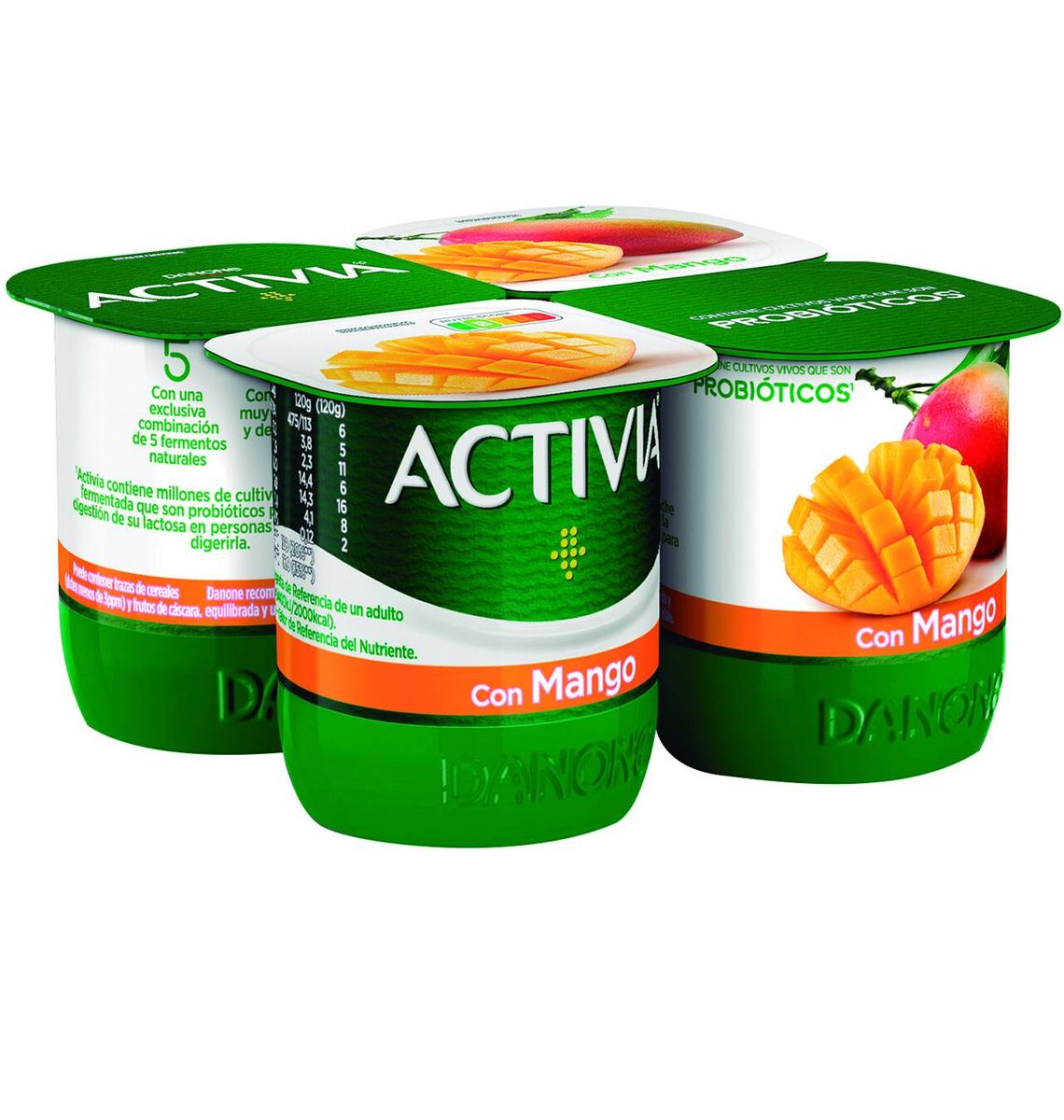 IOG ACTIVIA AMB MANGO 4x 120g