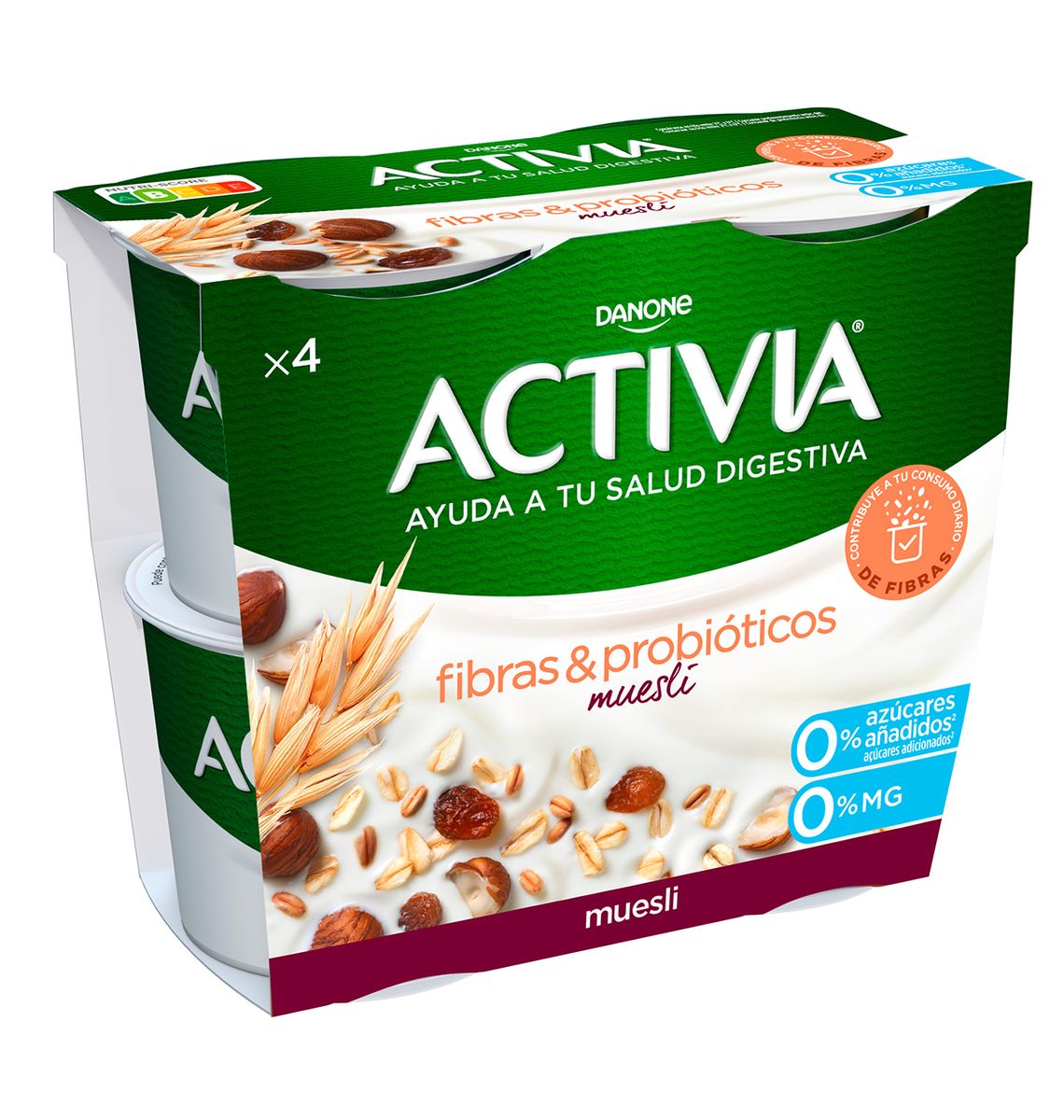 IOG ACTIVIA MUESLI 0% 4x 115g