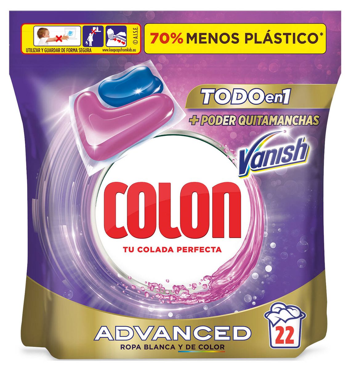 DETERG COLON VANISH CAPS 22ds