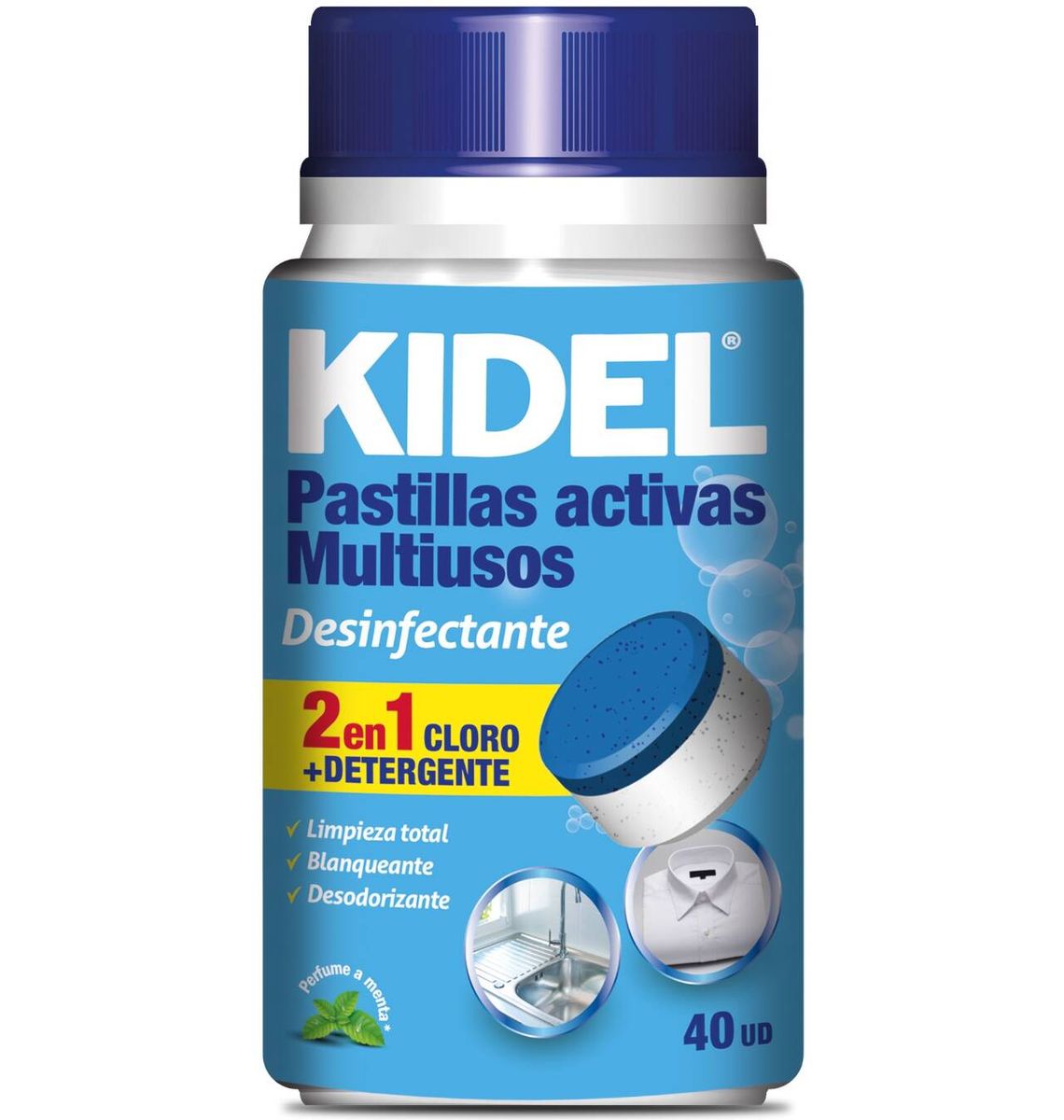 PASTILL KIDEL CLORO+DETERG 40UNI