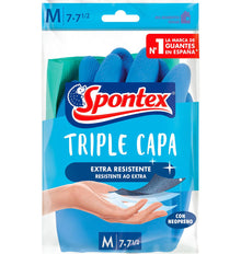 GUANT SPONTEX TRI CAPA M x2