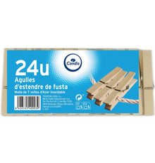 PINCES CONDIS DE FUSTA 24 UNI
