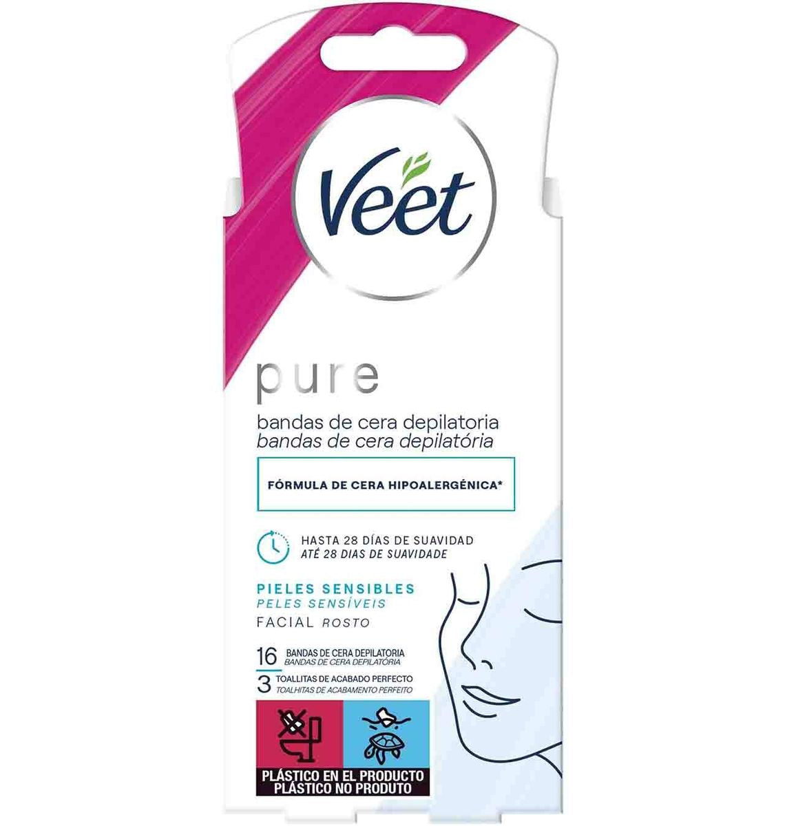 BANDA FACIAL VEET PELL SENS 16U