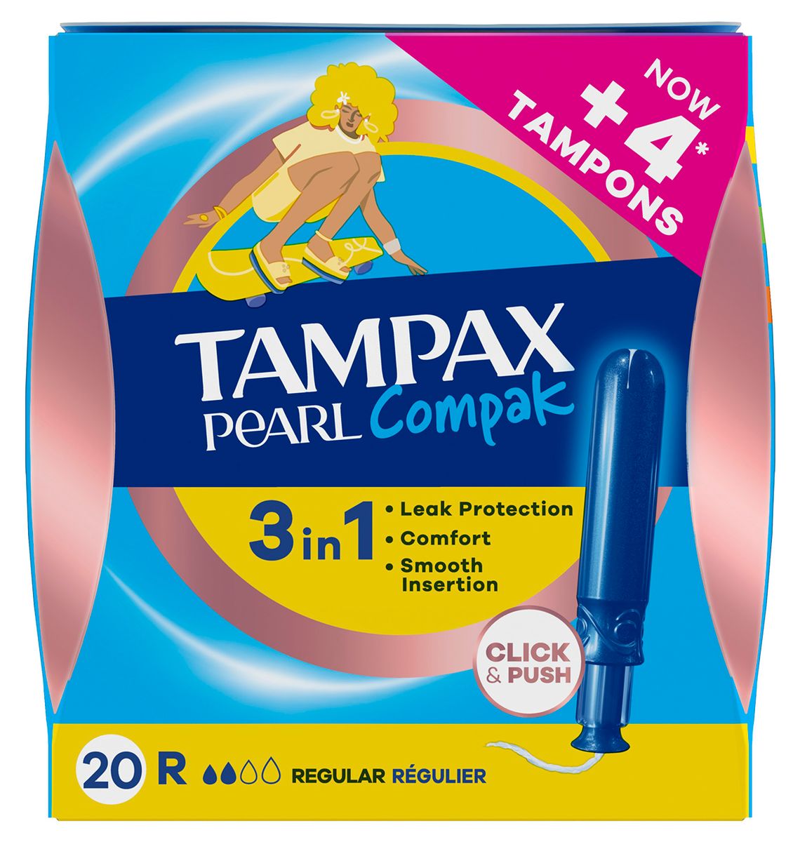 TAMPAX COMPAK PEARL REGULAR x20